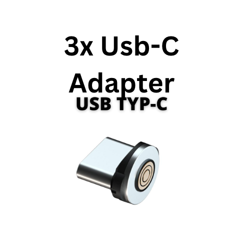 Magnet Ladekabel 3in1 USB C 27-60W Inkl. USB A ADAPTER